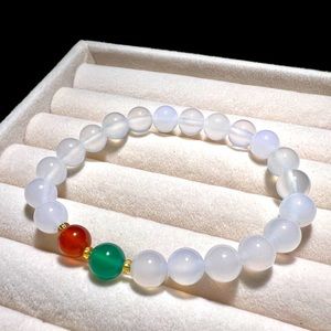 Natural White Agate Bracelet